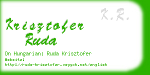 krisztofer ruda business card